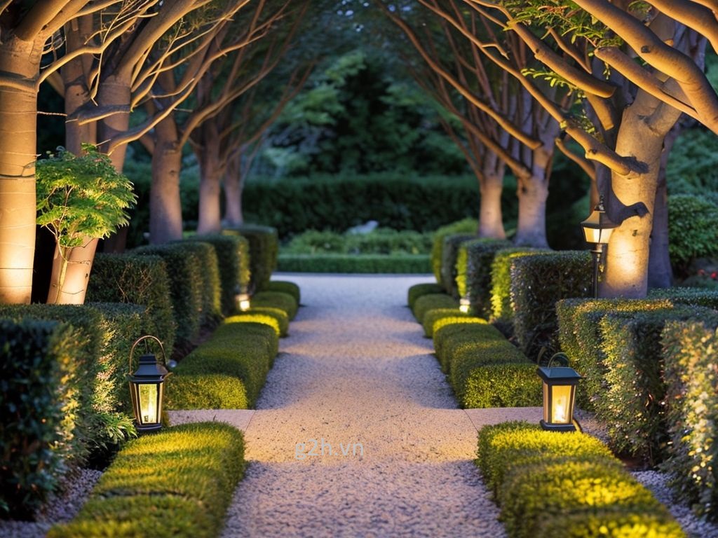 thiet ke chieu sang san vuon