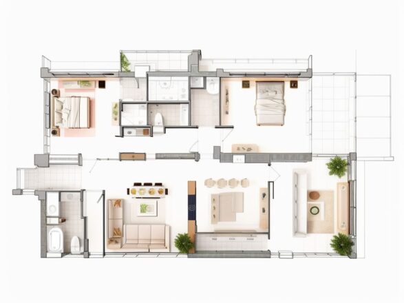 Thiết kế nhà cấp bốn 3 phòng ngủ